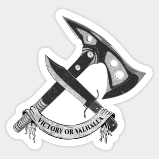 VICTORY OR VALHALLA (black) Sticker